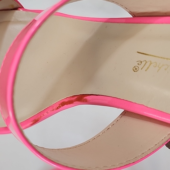 Anne Michelle Neon Pink Mule Heels, Size 7 - Picture 6 of 9